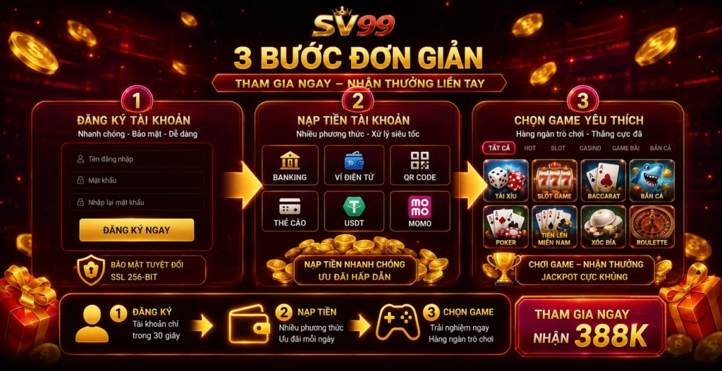 Các bước tham gia trò chơi SV99 nhanh chóng