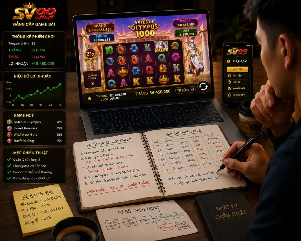 Áp dụng chiến thuật hợp lý giúp tối ưu trải nghiệm chơi slot online
