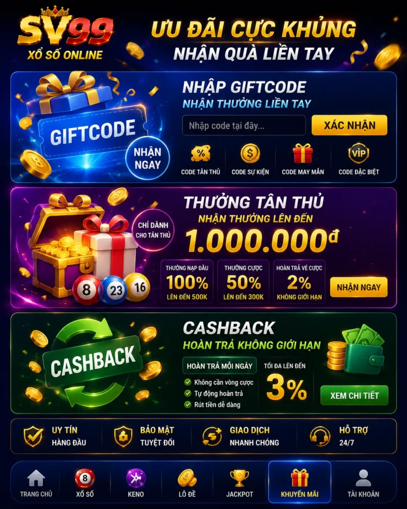 Nhiều chương trình ưu đãi giúp trải nghiệm xổ số online trở nên hấp dẫn hơn.