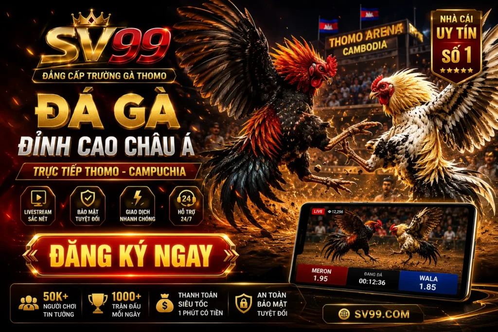 Đăng ký SV99 ngay hôm nay để trải nghiệm đá gà trực tuyến hấp dẫn.