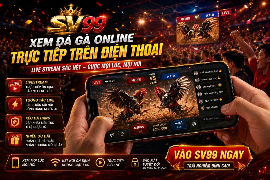 Người chơi dễ dàng theo dõi đá gà online mọi lúc mọi nơi trên SV99