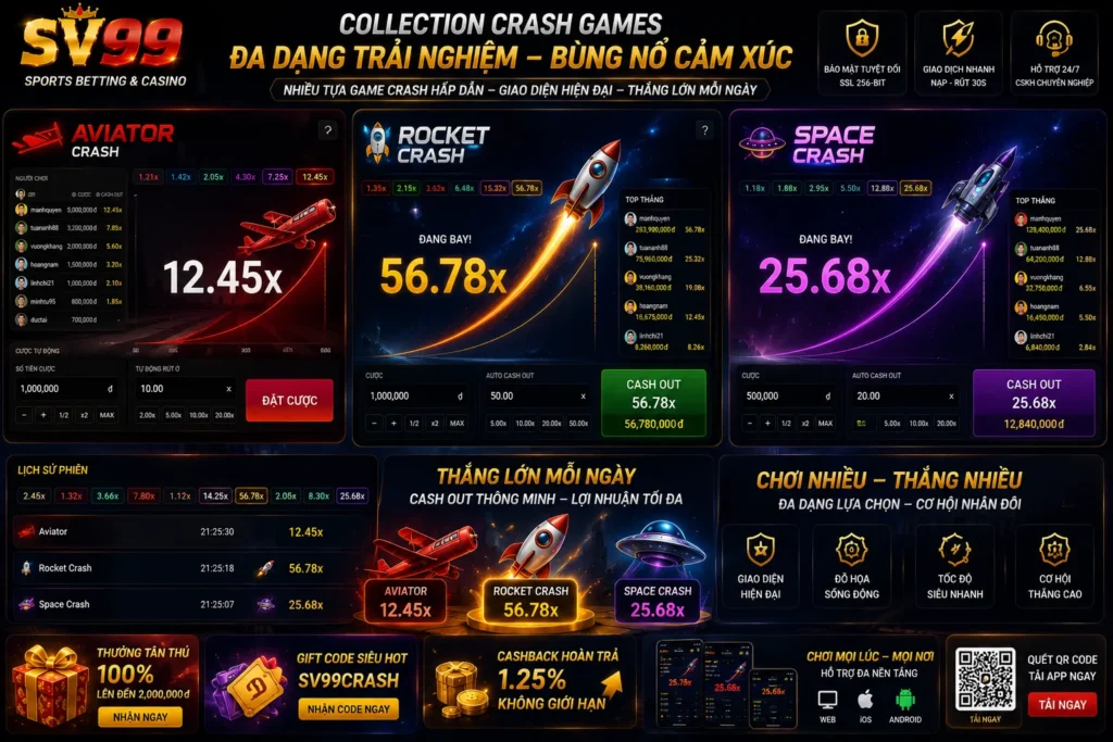 Game Crash online đa dạng cho người chơi lựa chọn