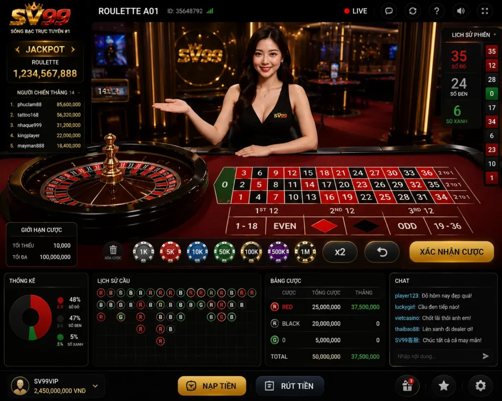 Roulette online với tỷ lệ thưởng hấp dẫn