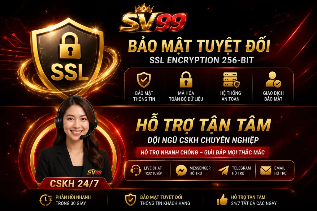SV99 hỗ trợ người dùng 24/7 với hệ thống bảo mật hiện đại.