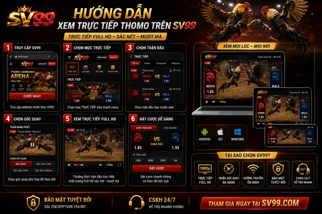 Theo dõi trực tiếp Thomo nhanh chóng chỉ với vài thao tác tại SV99.