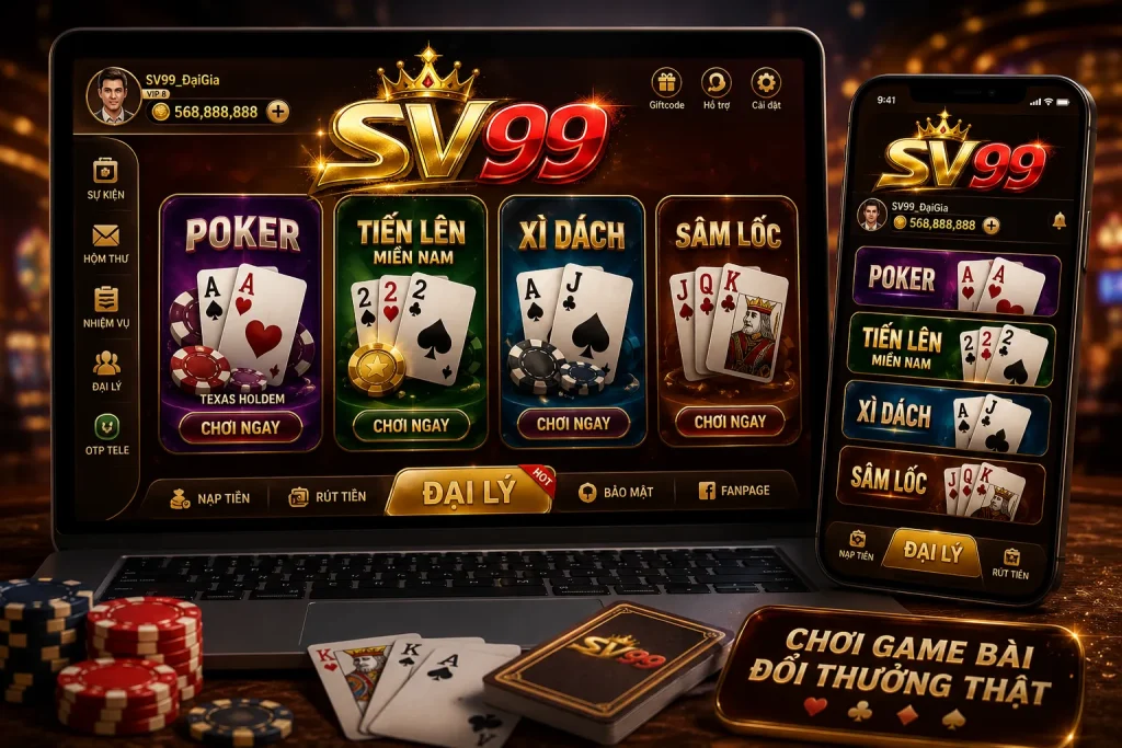 Game Bài Online Đổi Thưởng tại SV99 với đa dạng trò chơi và giao diện hiện đại.