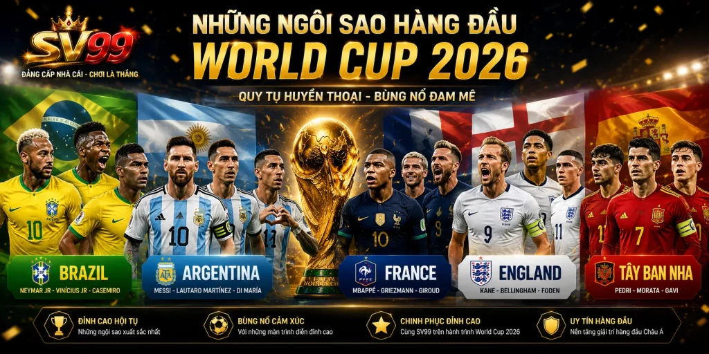 Những ứng cử viên sáng giá cho chức vô địch World Cup 2026.