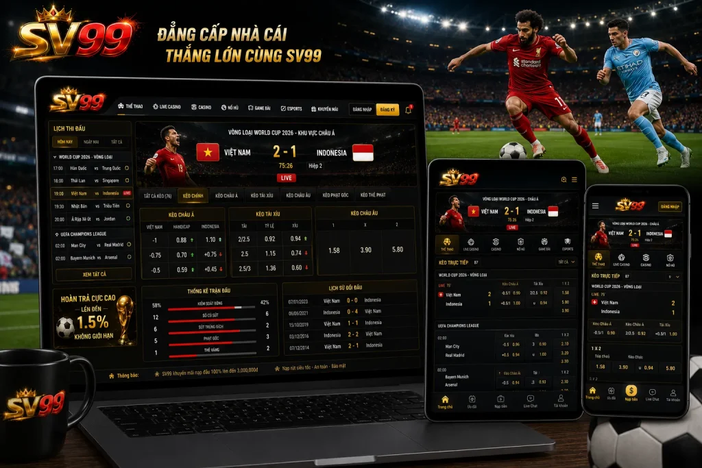 SV99 cung cấp thông tin kèo nhà cái vòng loại World Cup nhanh chóng và đầy đủ trên mọi thiết bị.